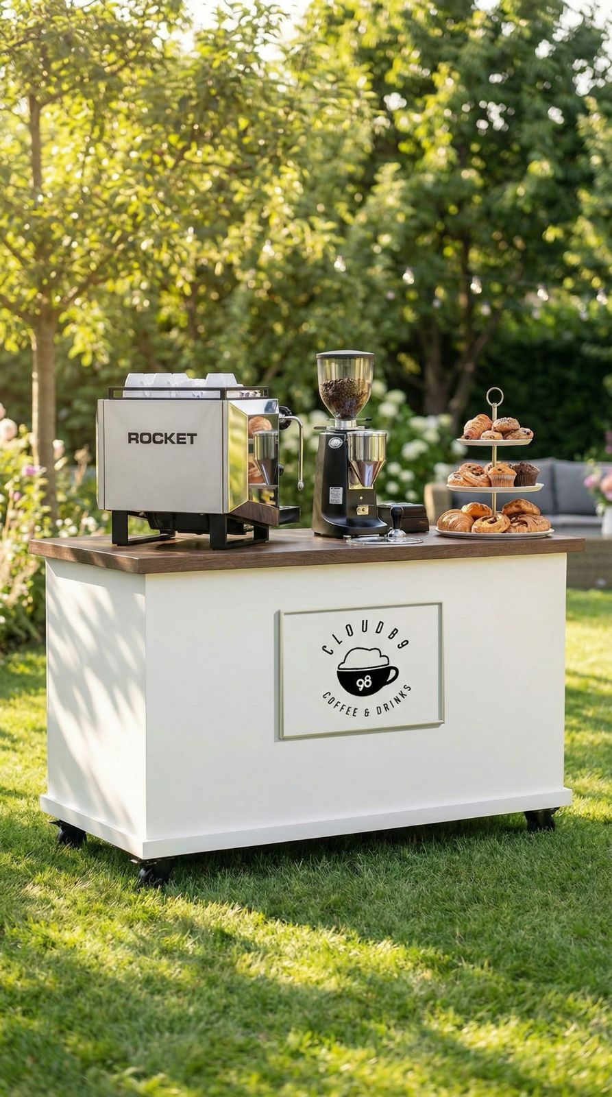 Bar cafea mobil la eveniment elegant